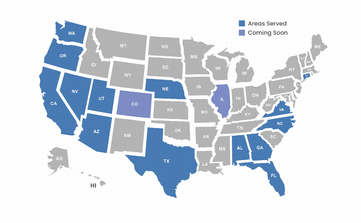 Ziprent Coverage Map